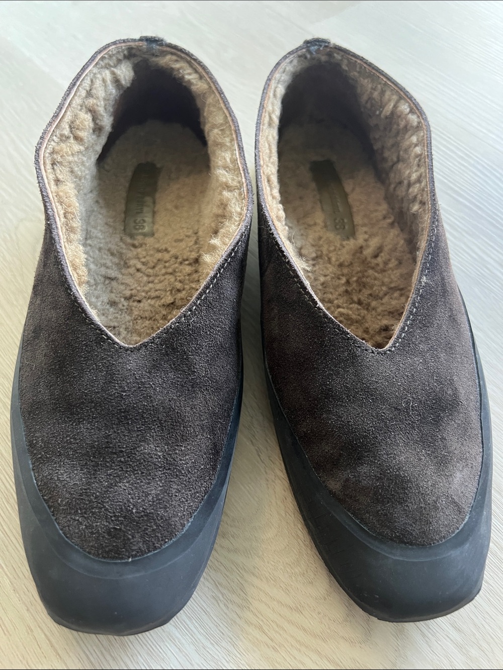 Le Monde Beryl Apres Ski Shearling Lined Suede Ballet Flats, size 38 - Picture 4 of 9